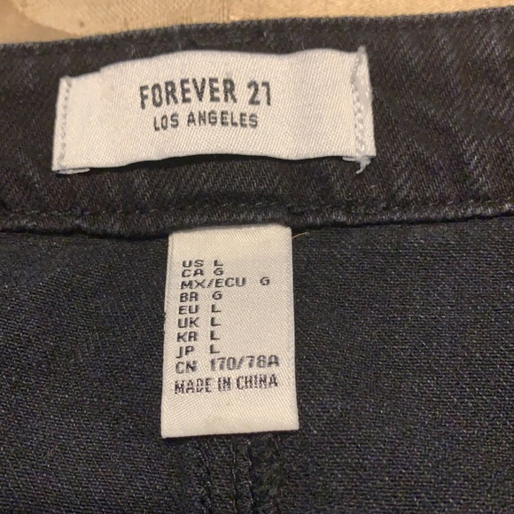 Forever 21 Denim Mini-Skirt, Size L - Picture 5 of 7